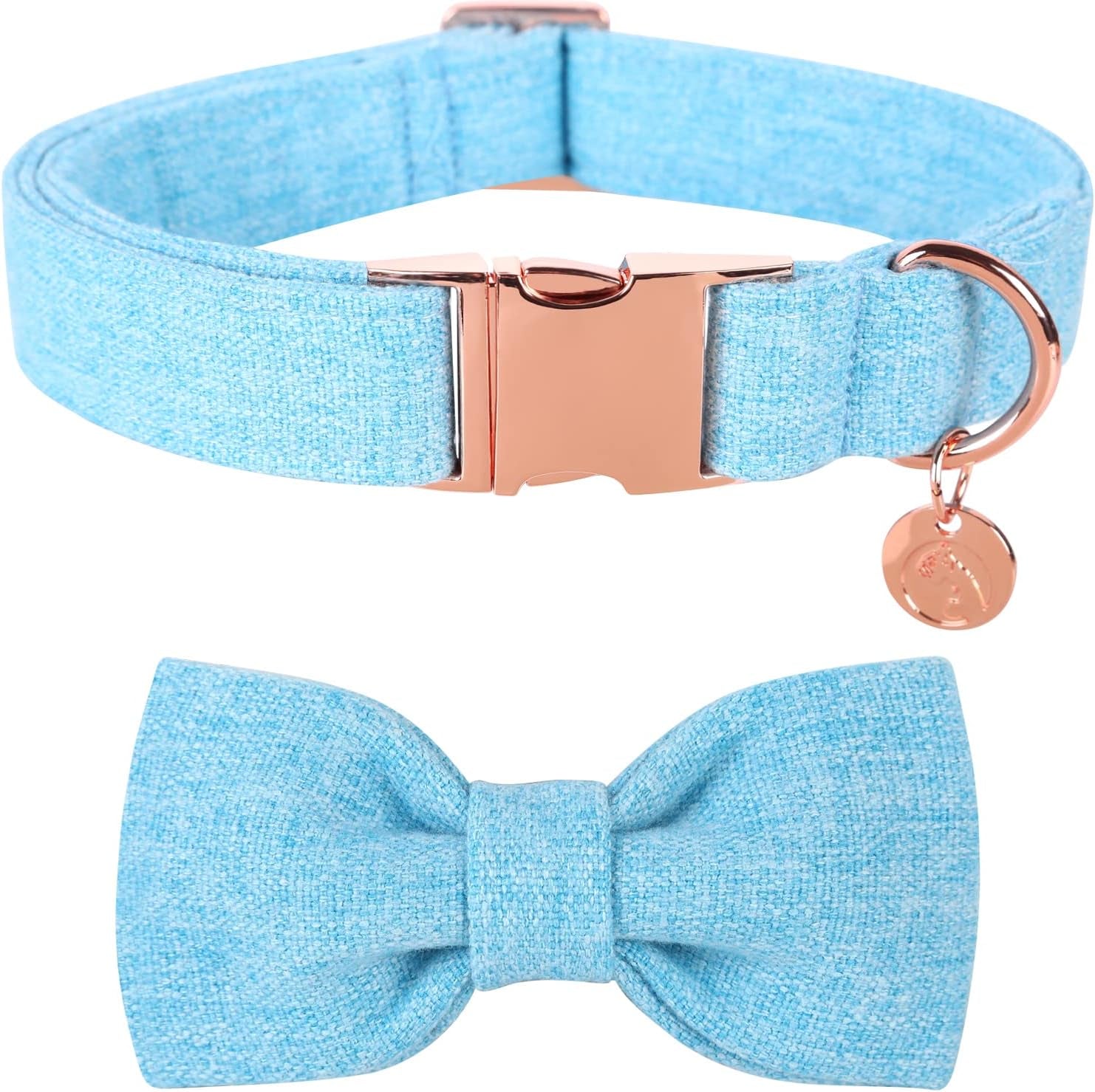 DOGWONG Hemp Cotton Dog Collar with Bow