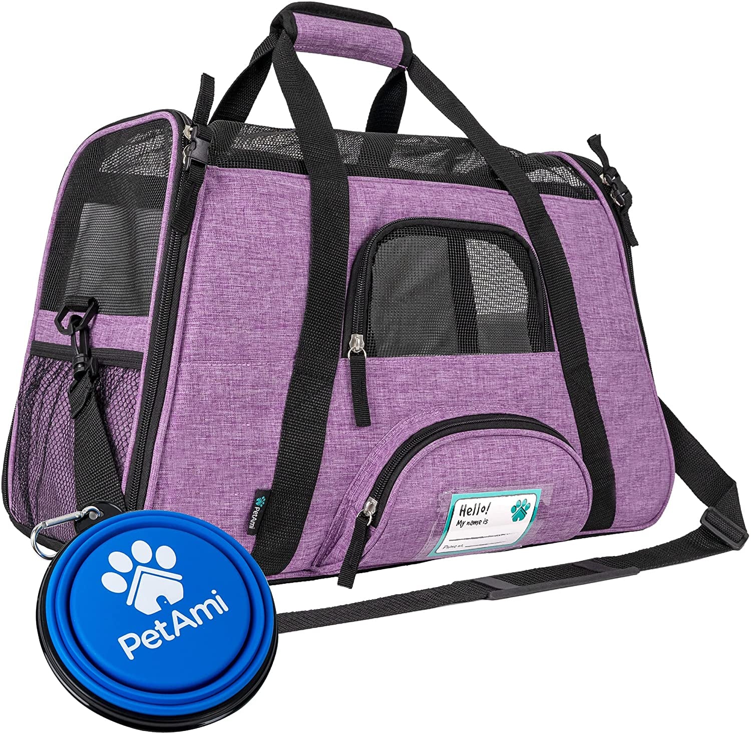 Petami Airline Approved Pet Carrier for Cat, Soft Sided Dog Carrier for Small Dog