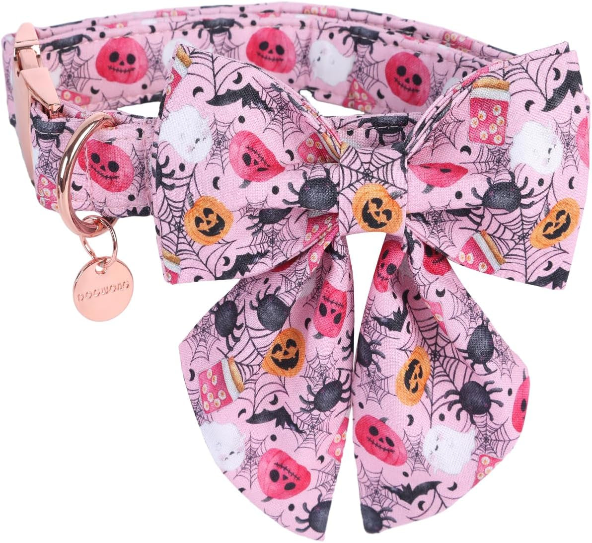 DOGWONG Hemp Cotton Dog Collar with Bow