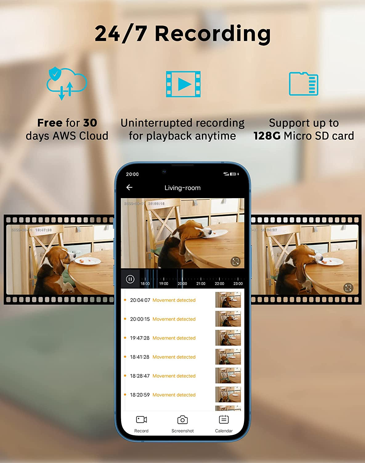 Home Security Camera System with Motion Detection