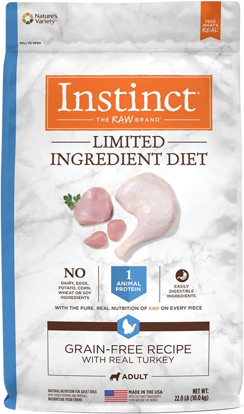 Instinct Limited Ingredient Diet, Natural Dry Dog Food, Grain Free Recipe - Real Turkey, 22 Lb. Bag