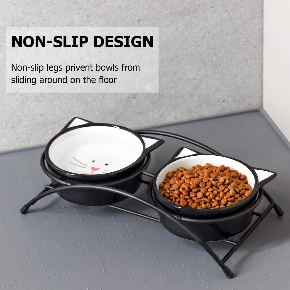 Ceramic Pet Food Bowls for Cats or Small Dogs