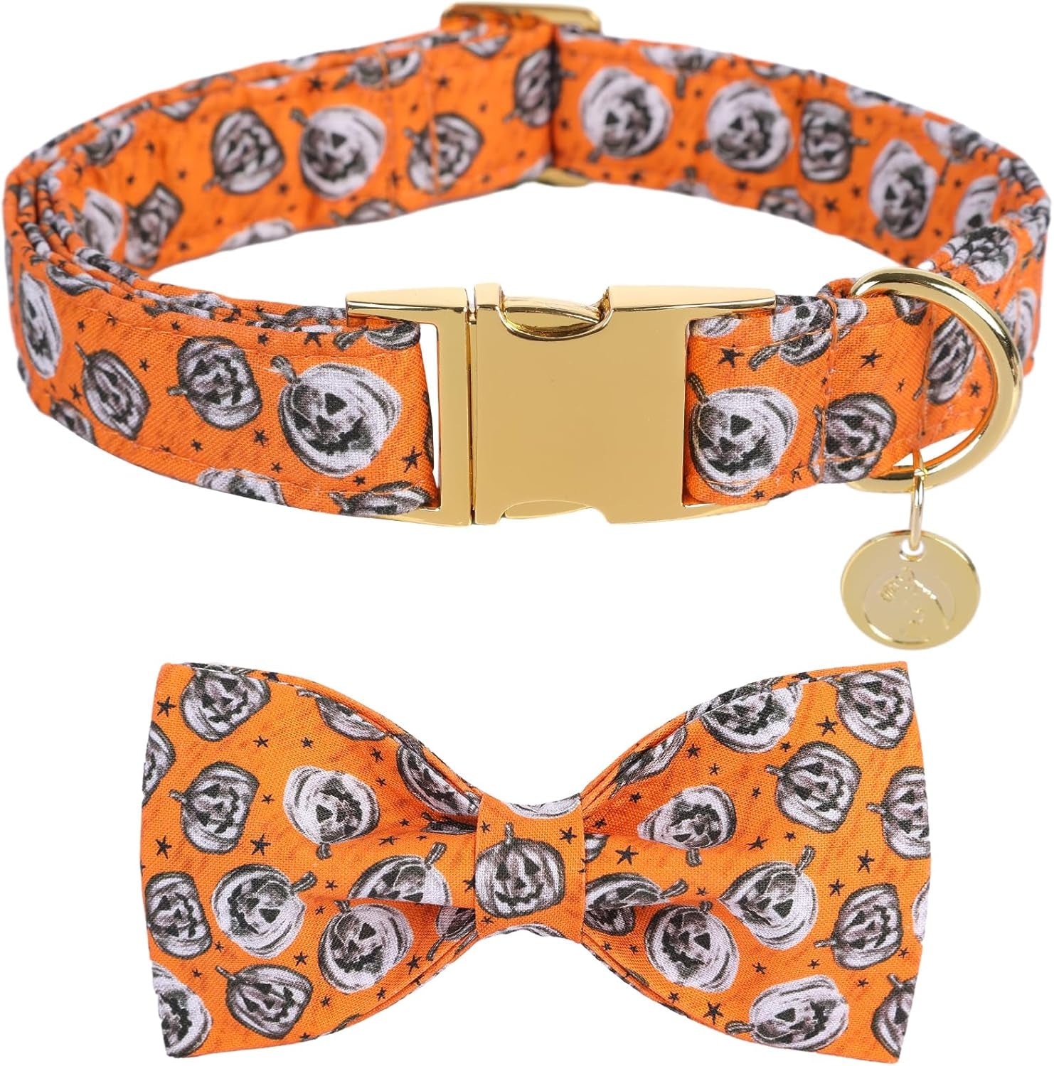 DOGWONG Hemp Cotton Dog Collar with Bow