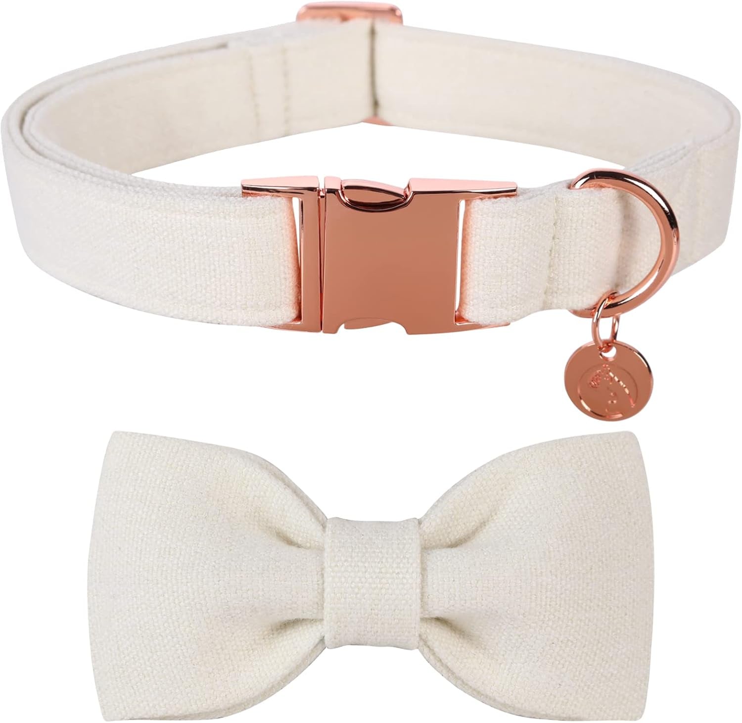DOGWONG Hemp Cotton Dog Collar with Bow
