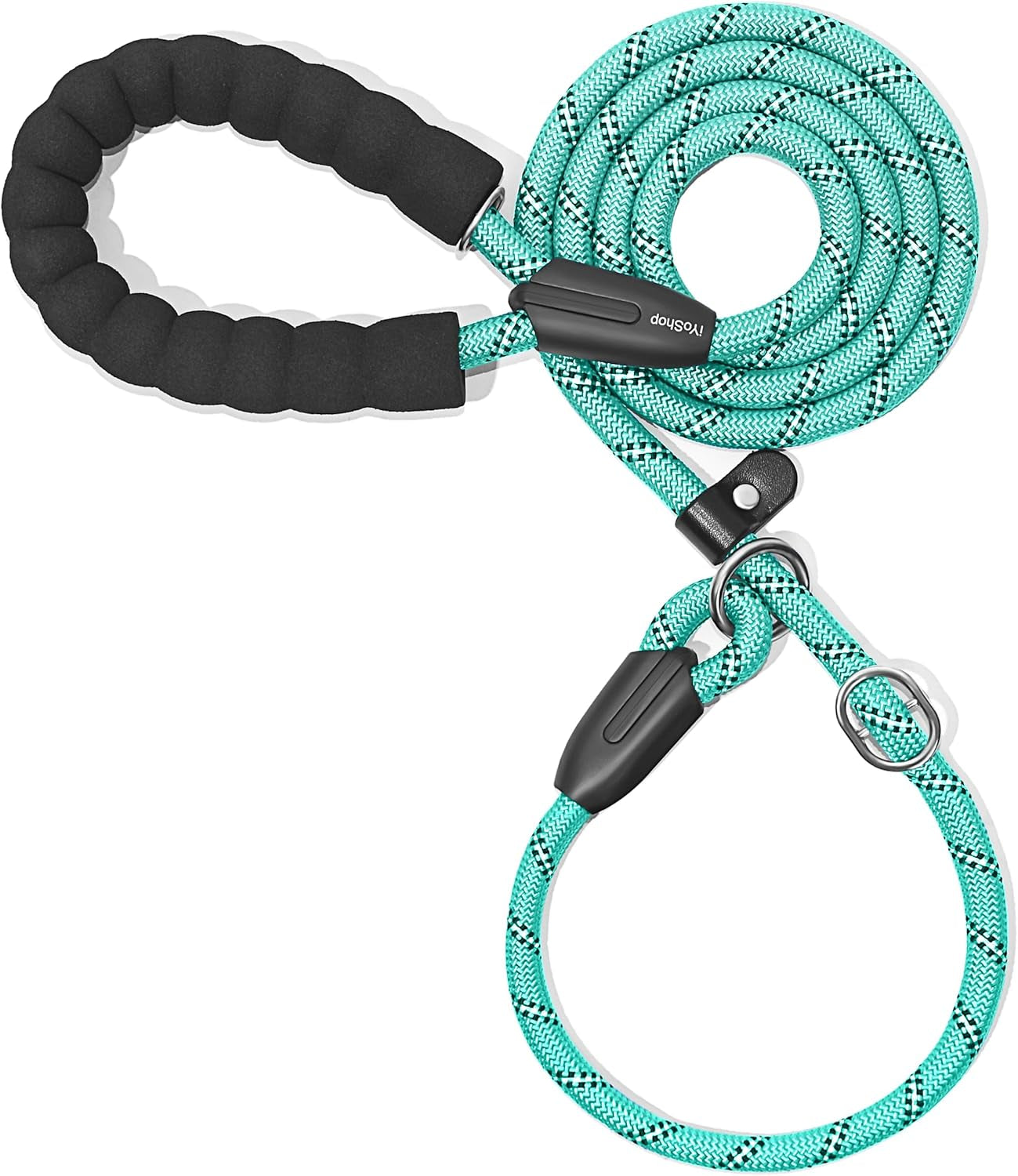 Iyoshop Durable Slip Lead Dog Leash with Padded Handle and Highly Reflective Threads, No Pull Dog Training Leash, (3/8" X 6 FT, Baby Pink)