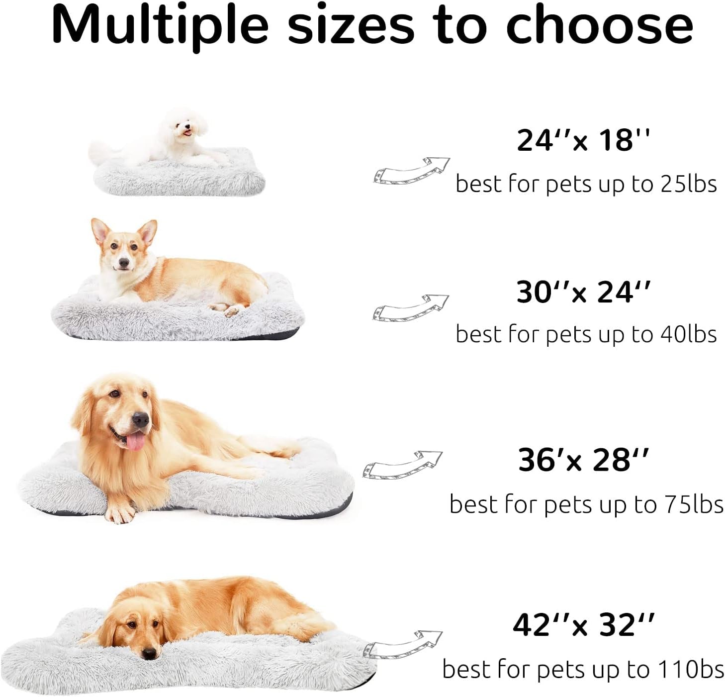 HACHIKITTY Calming Dog Bed Crate Pads