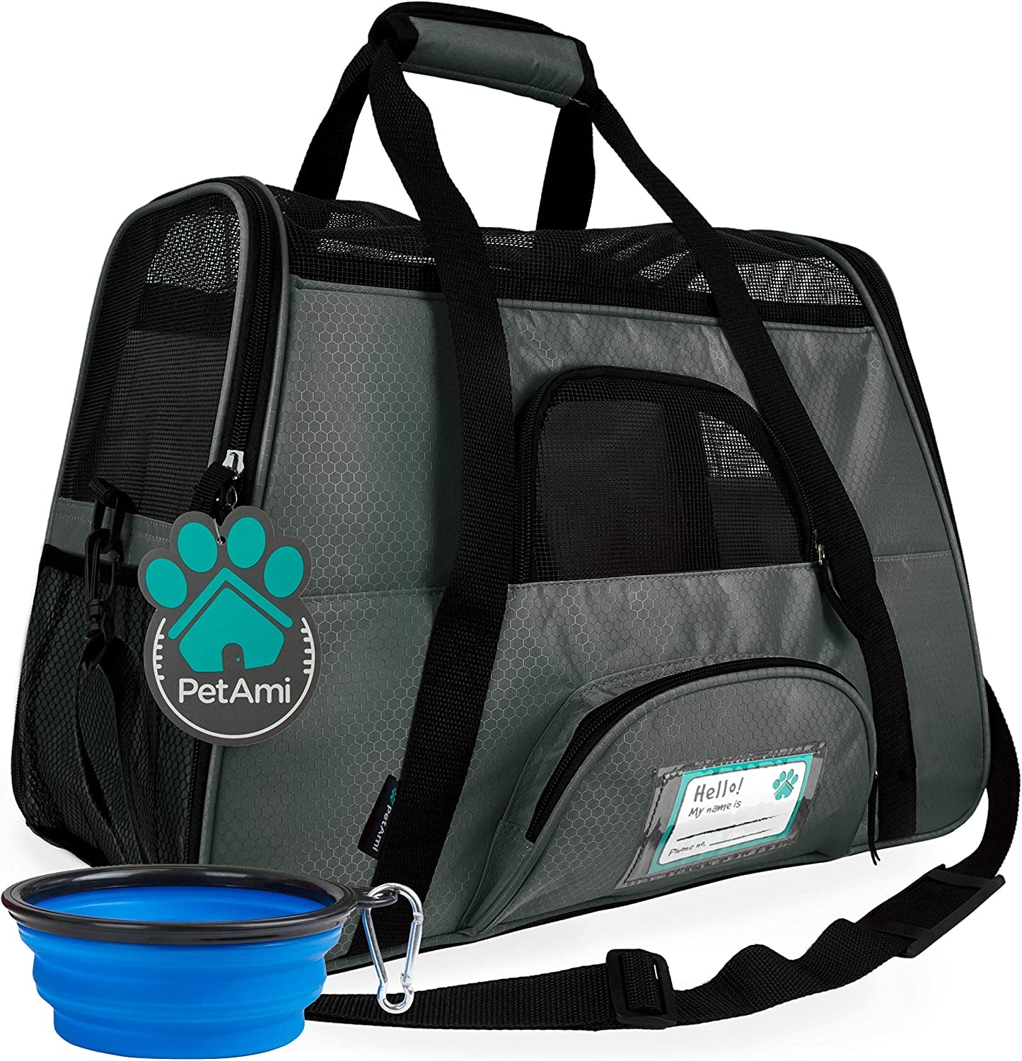 Petami Airline Approved Pet Carrier for Cat, Soft Sided Dog Carrier for Small Dog