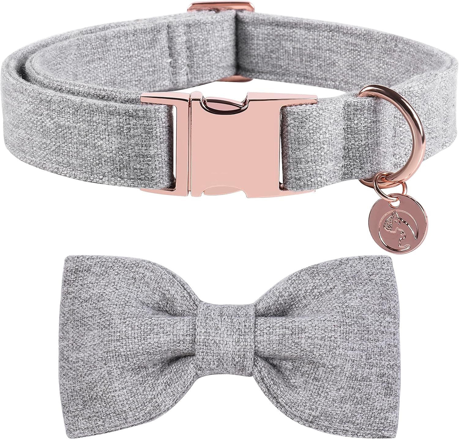 DOGWONG Hemp Cotton Dog Collar with Bow
