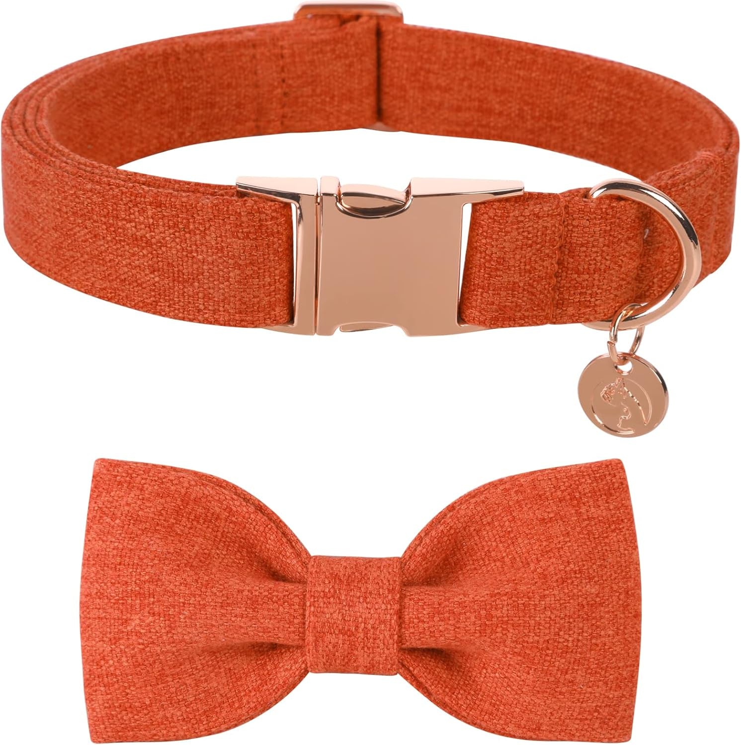 DOGWONG Hemp Cotton Dog Collar with Bow