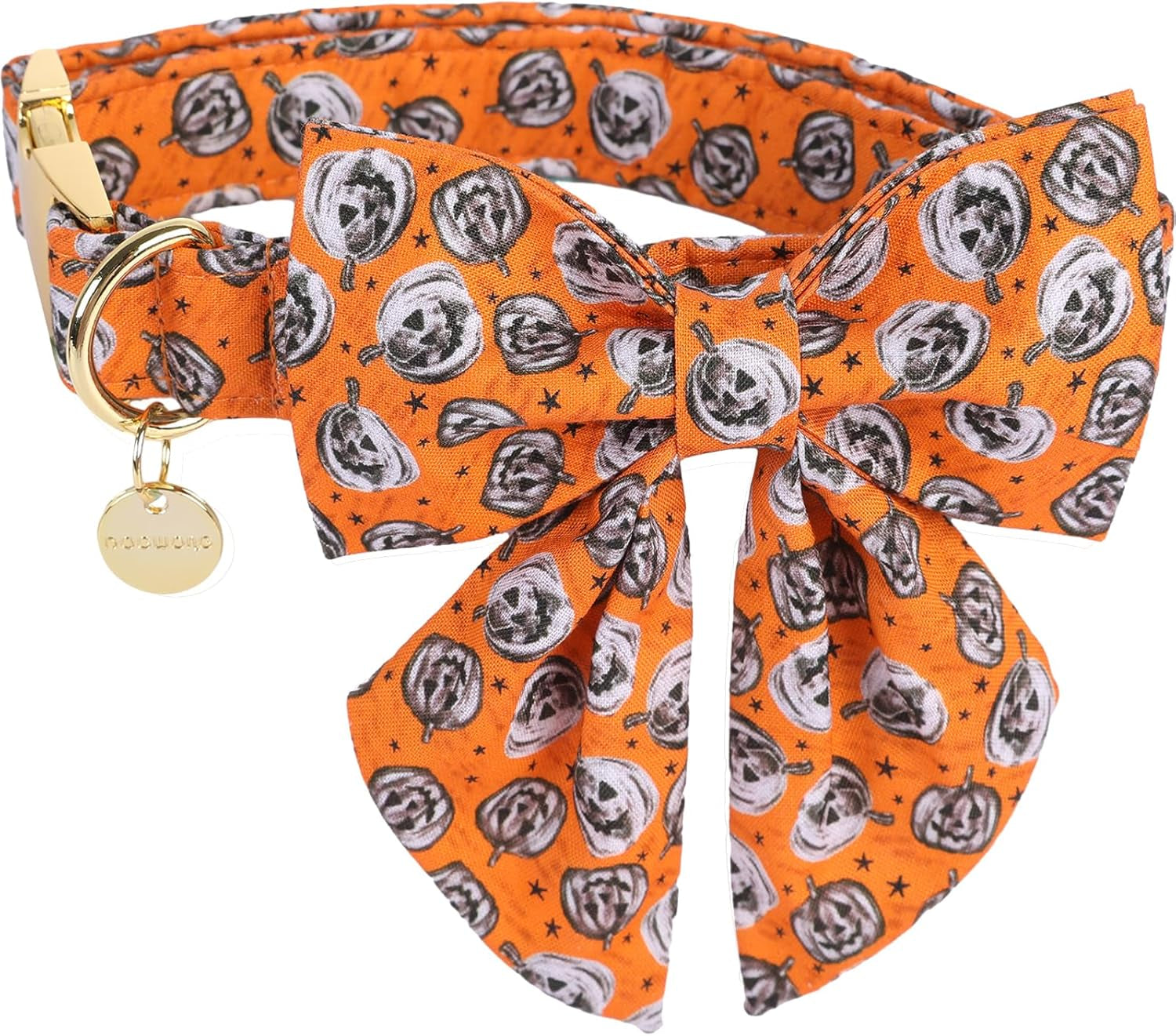 DOGWONG Hemp Cotton Dog Collar with Bow