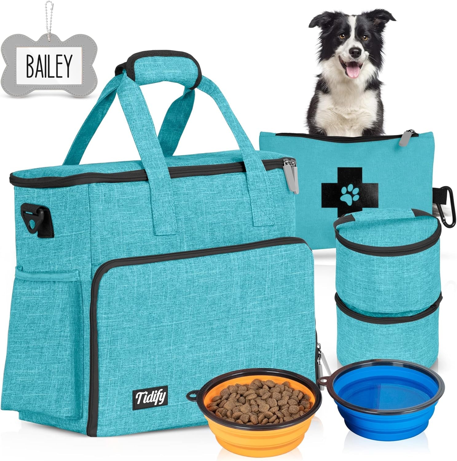 Dog Travel Bag Airline Approved Travel Set for Dog and Cat