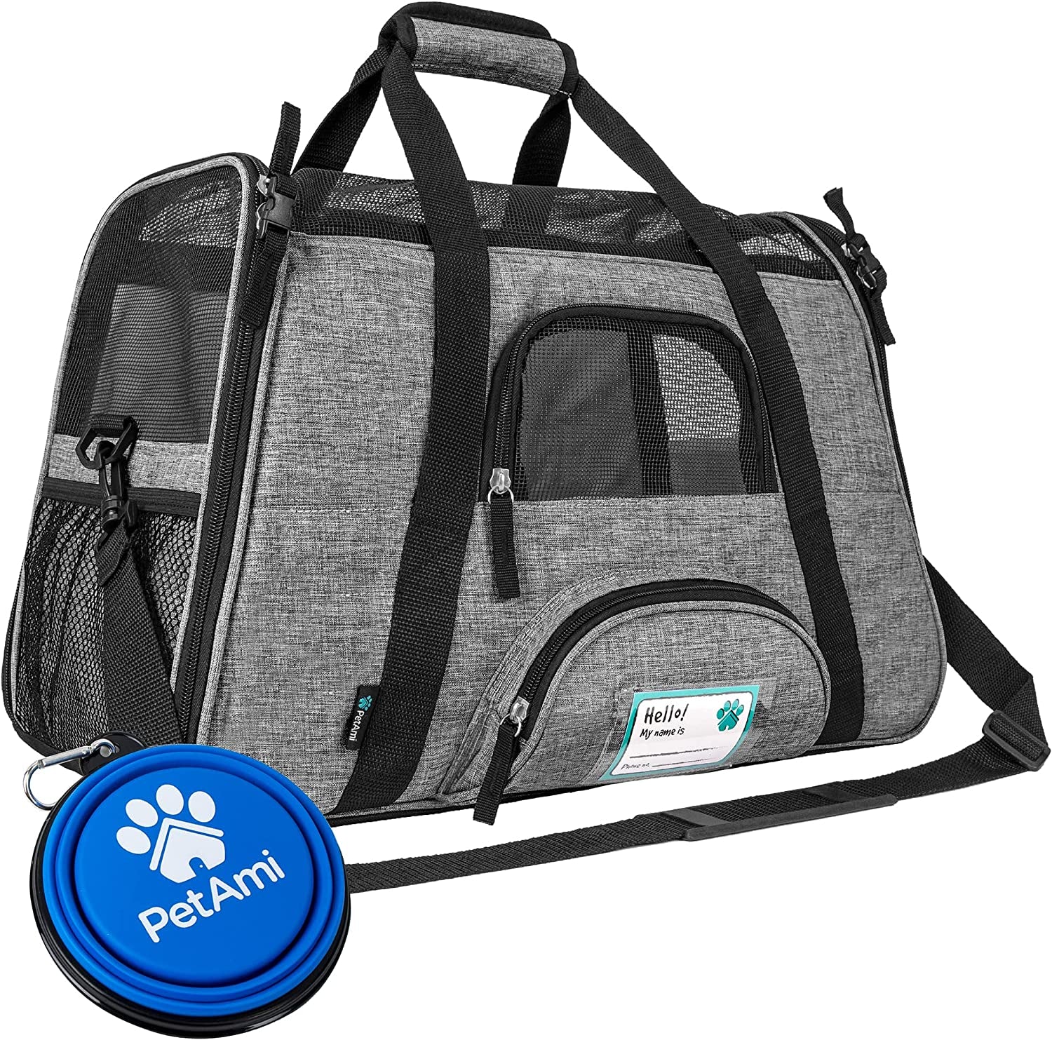 Petami Airline Approved Pet Carrier for Cat, Soft Sided Dog Carrier for Small Dog