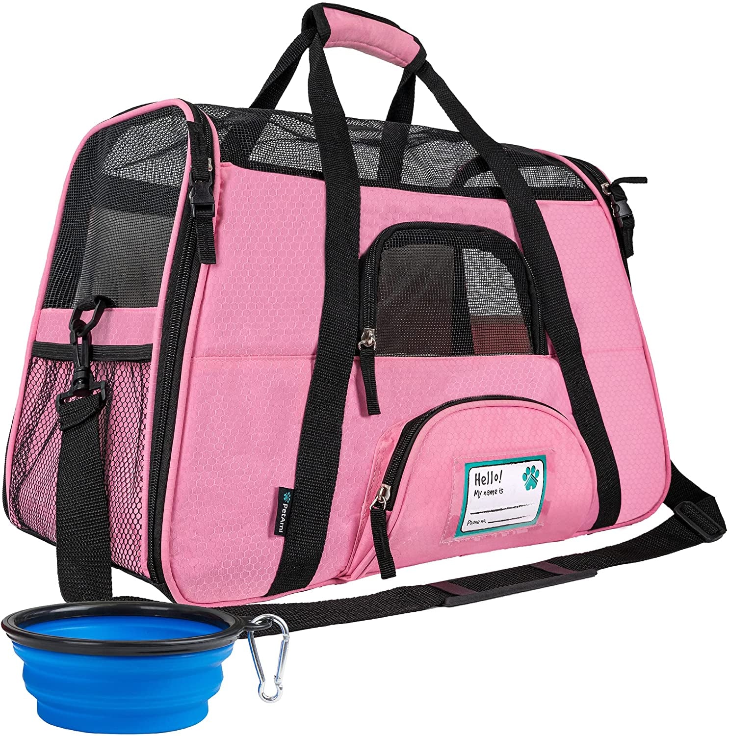 Petami Airline Approved Pet Carrier for Cat, Soft Sided Dog Carrier for Small Dog