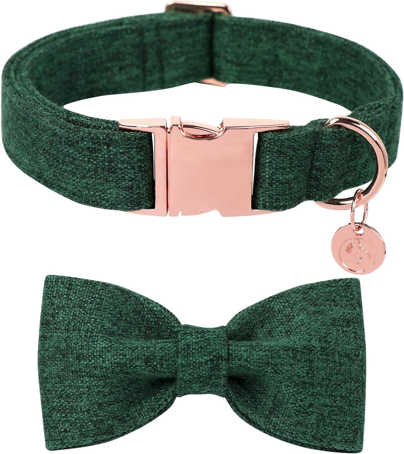 DOGWONG Hemp Cotton Dog Collar with Bow