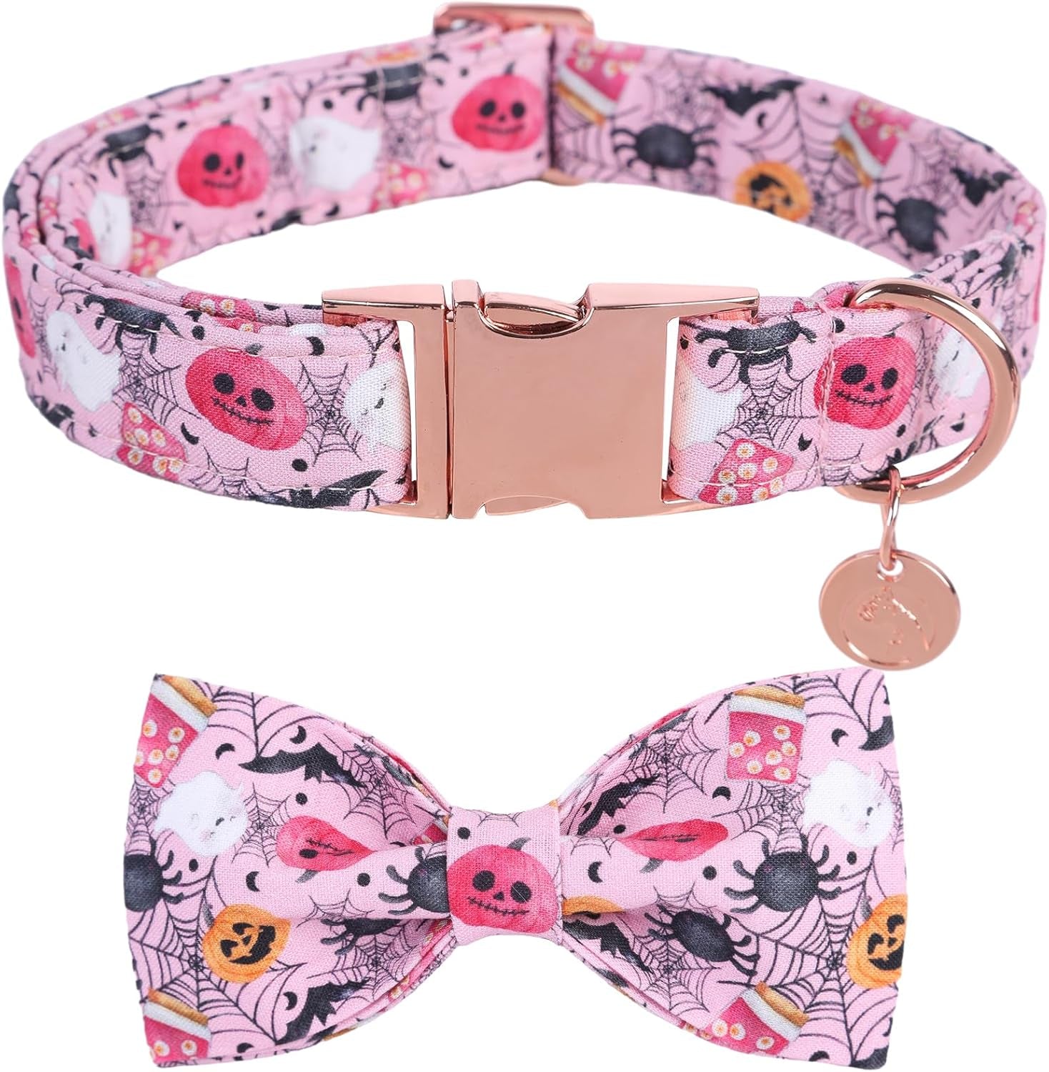 DOGWONG Hemp Cotton Dog Collar with Bow