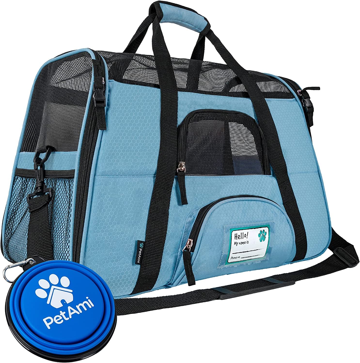 Petami Airline Approved Pet Carrier for Cat, Soft Sided Dog Carrier for Small Dog