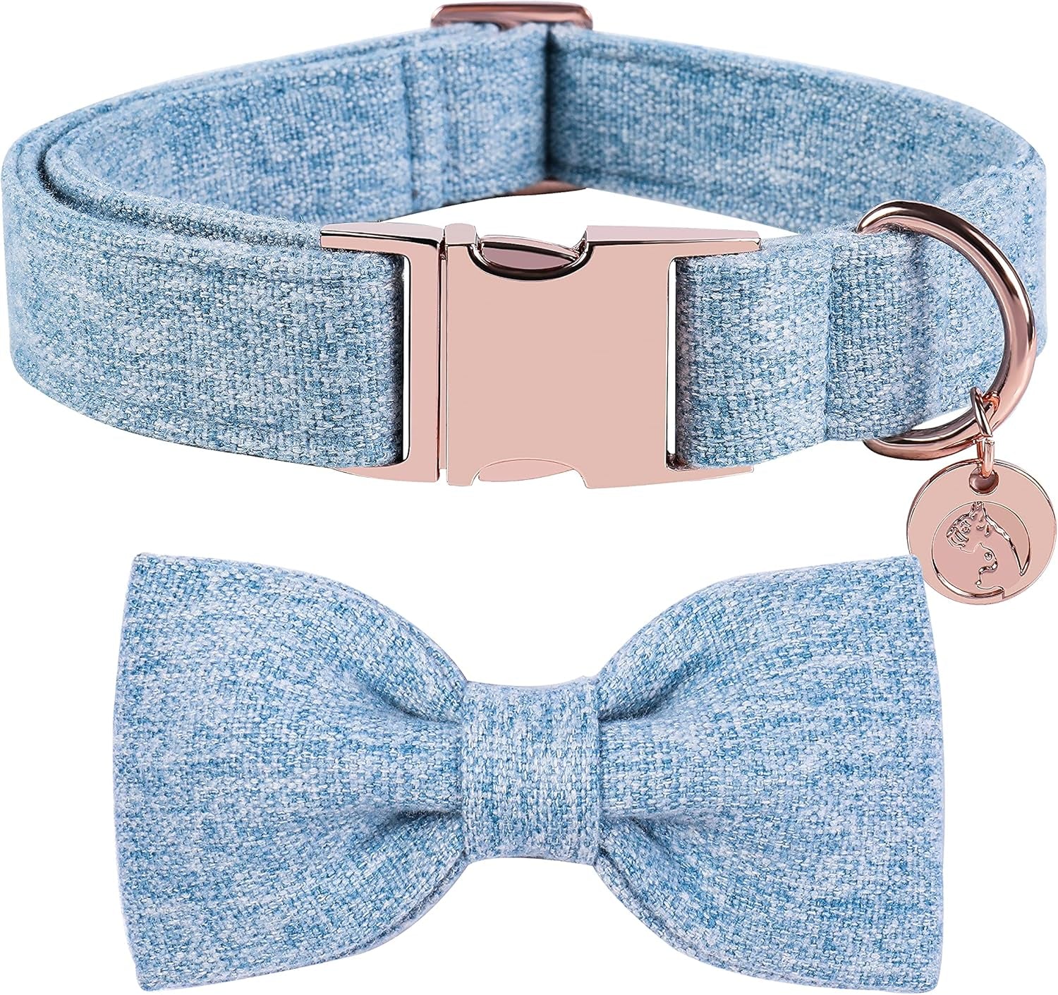 DOGWONG Hemp Cotton Dog Collar with Bow