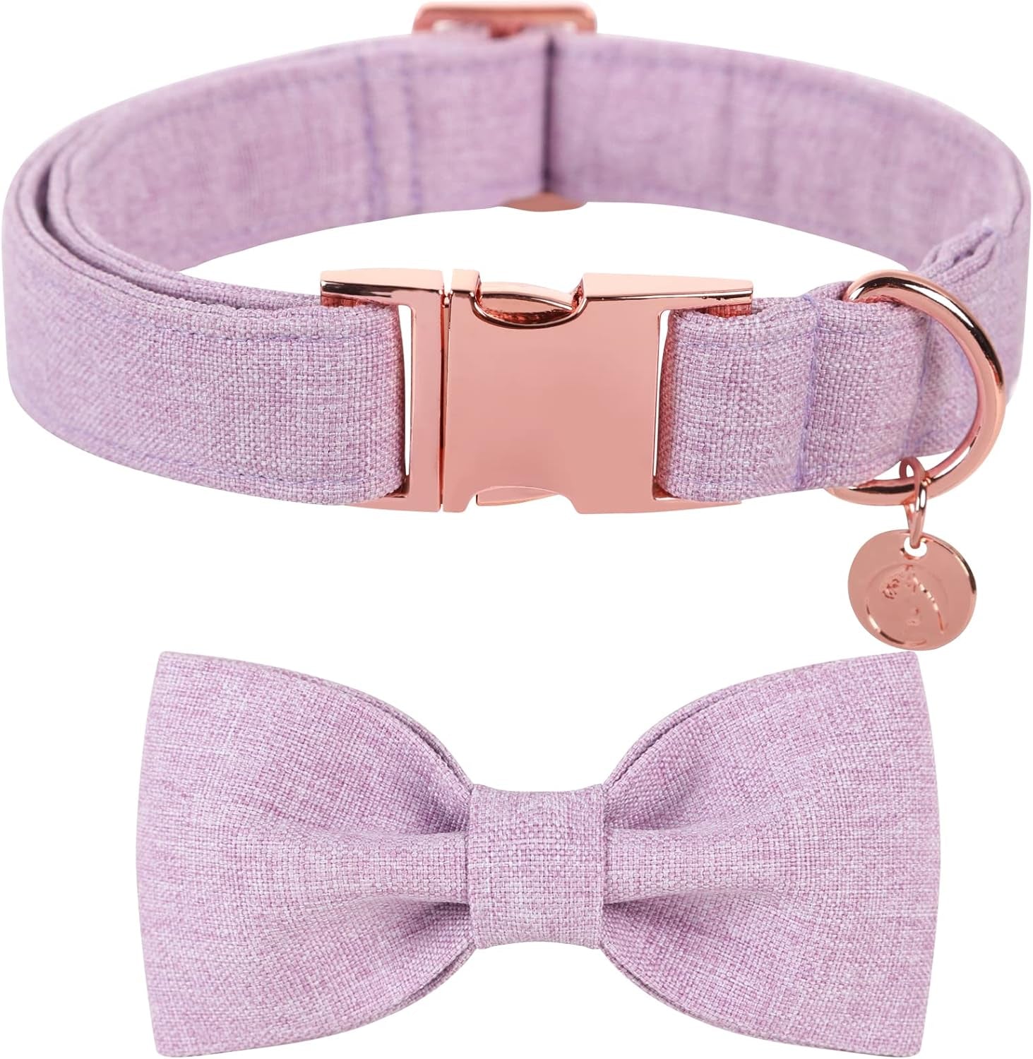 DOGWONG Hemp Cotton Dog Collar with Bow
