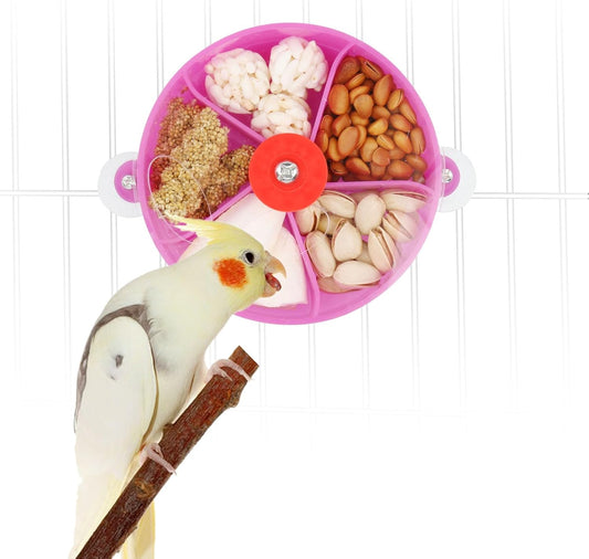 Bird Creative Foraging System Wheel Seed Food Ball Rotate Training Toy