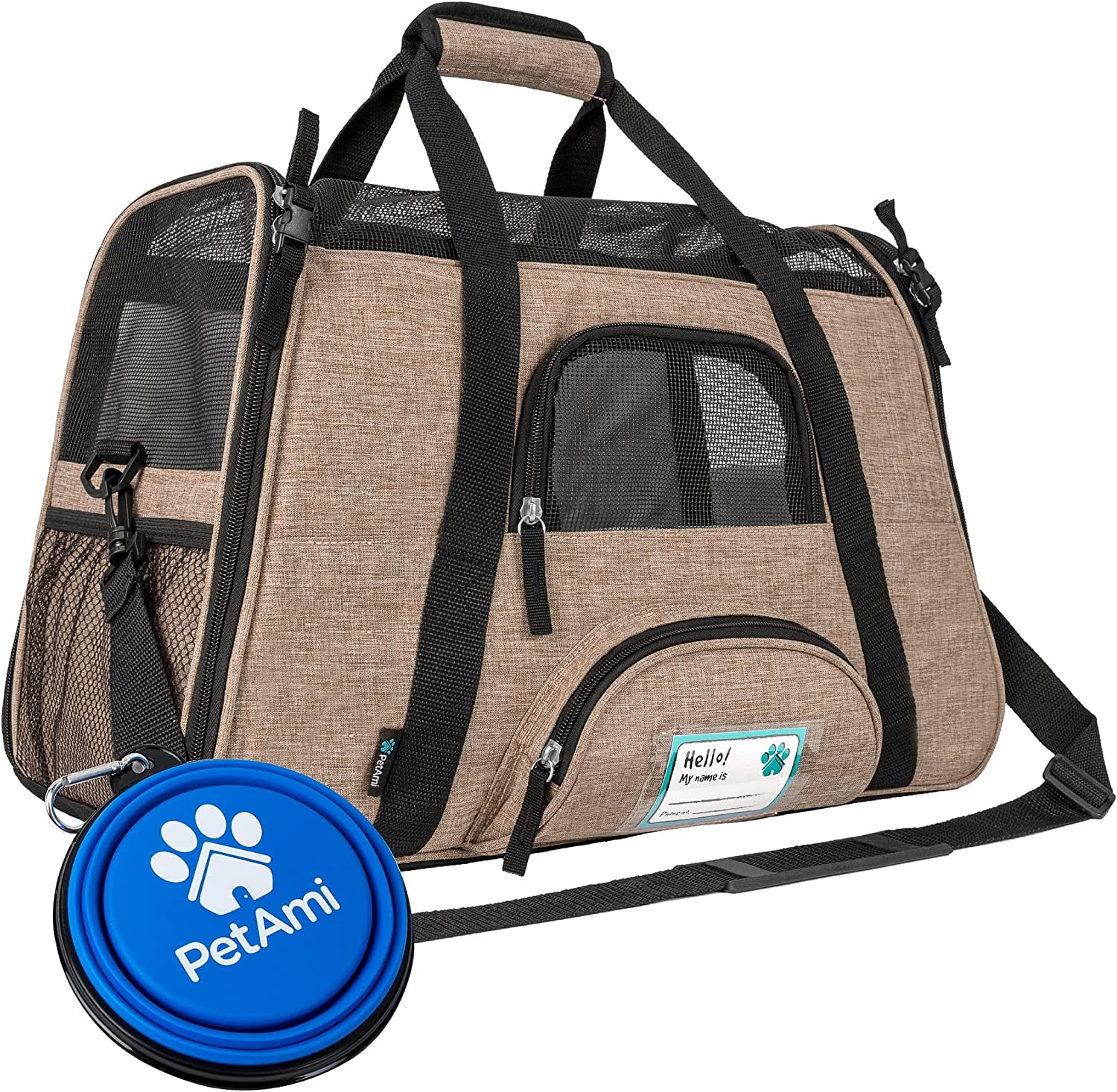 Petami Airline Approved Pet Carrier for Cat, Soft Sided Dog Carrier for Small Dog