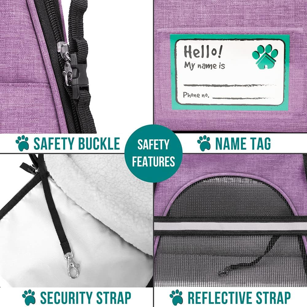 Petami Airline Approved Pet Carrier for Cat, Soft Sided Dog Carrier for Small Dog