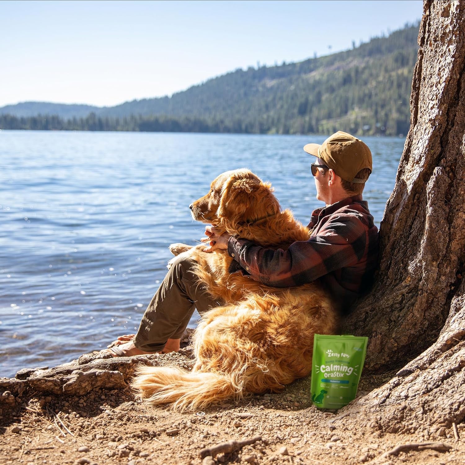 Zesty Paws Orastix for Dogs - Calming Dental Sticks for Stress with Hemp Melatonin Chamomile