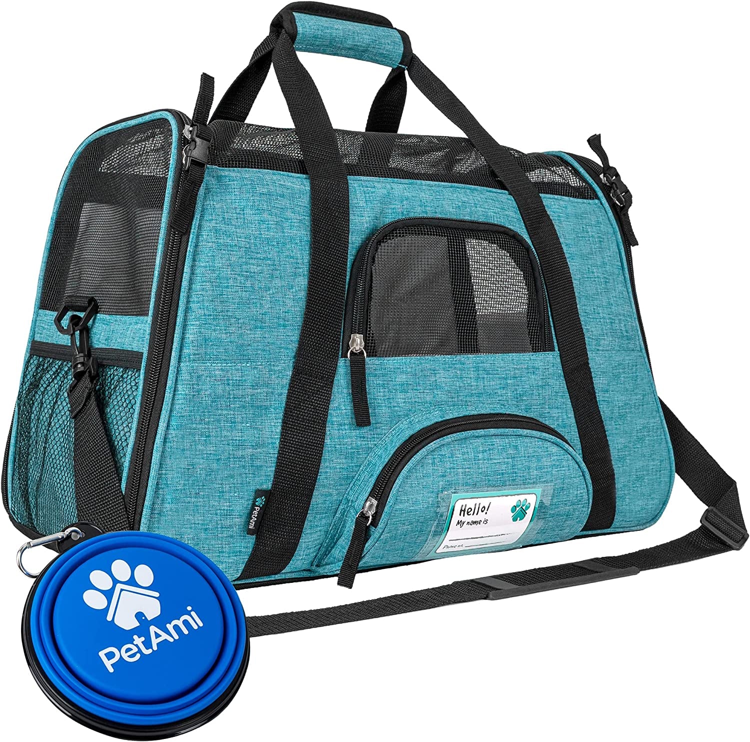 Petami Airline Approved Pet Carrier for Cat, Soft Sided Dog Carrier for Small Dog