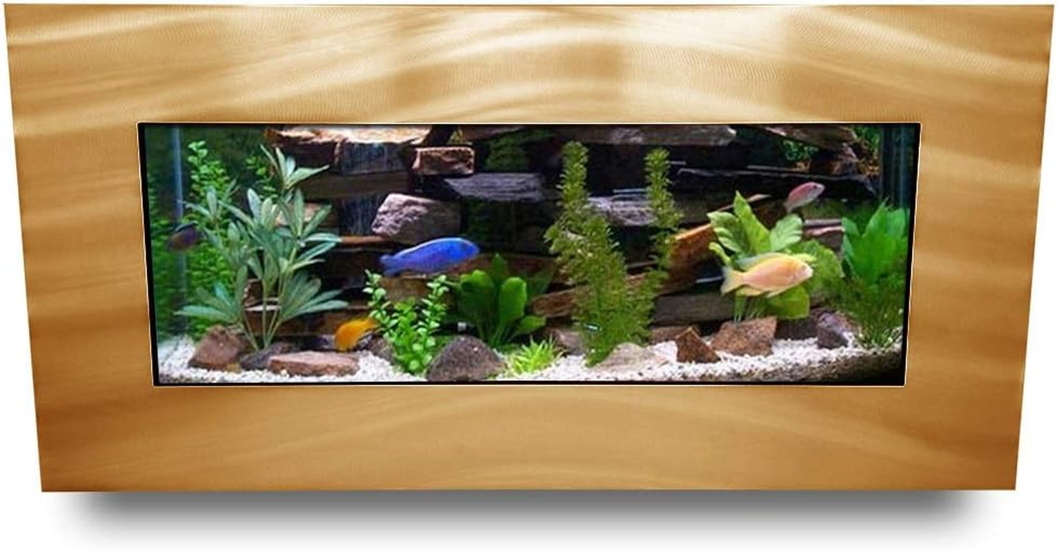 Aa-Skyline-Bsilver 2.0 Wall Mounted Aquarium, Brushed Silver