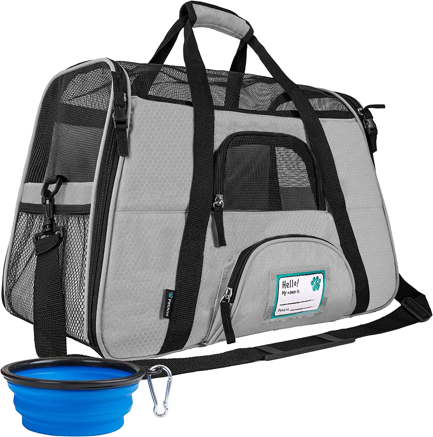 Petami Airline Approved Pet Carrier for Cat, Soft Sided Dog Carrier for Small Dog