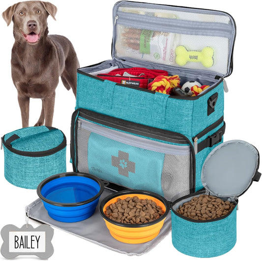 Dog Travel Bag Airline Approved Travel Set for Dog and Cat
