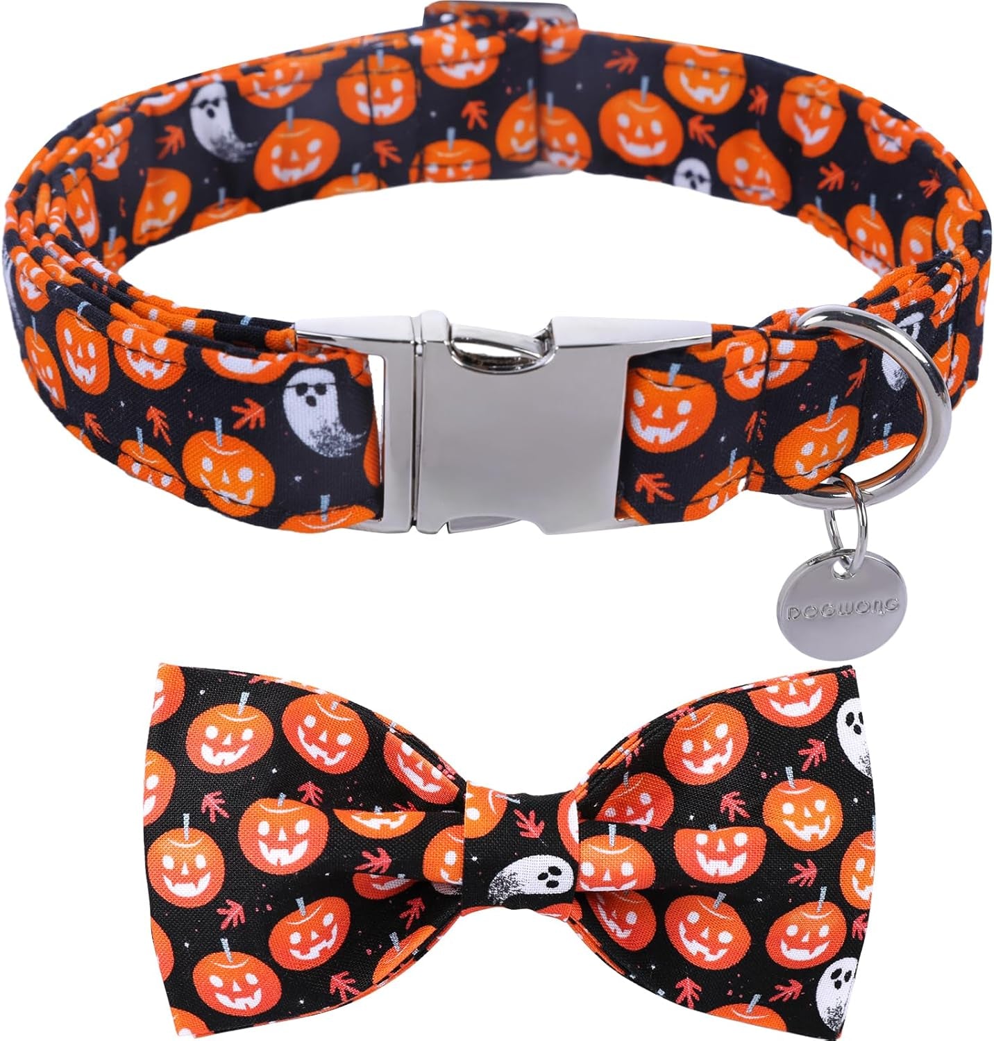 DOGWONG Hemp Cotton Dog Collar with Bow