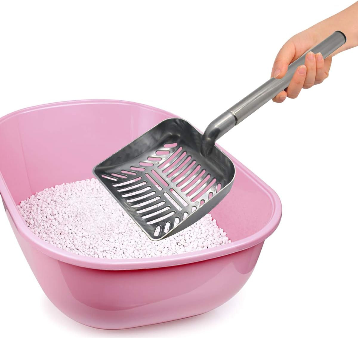 TOYPOPOR Stainless Steel Cat Litter Scoop 23 Inches