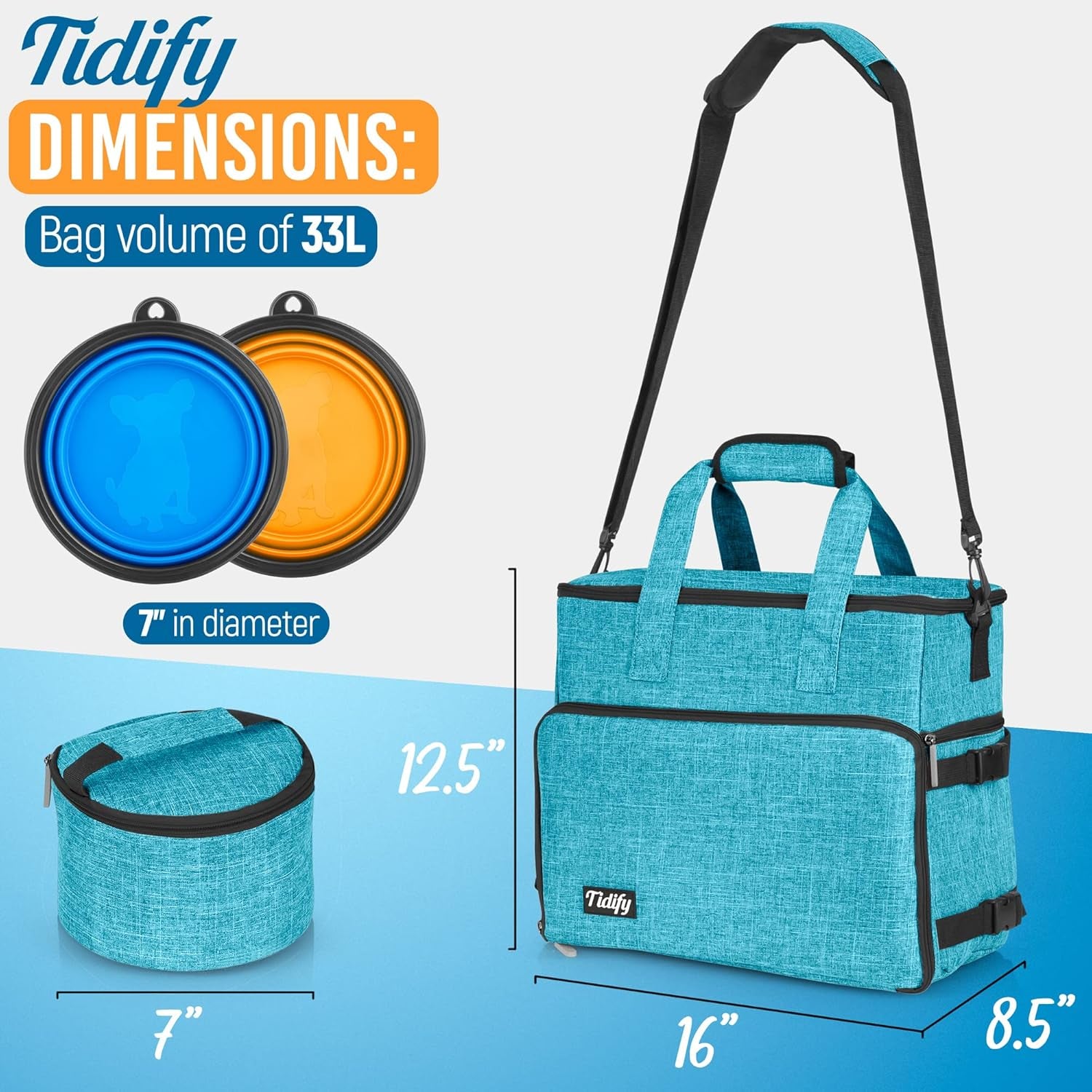 Dog Travel Bag Airline Approved Travel Set for Dog and Cat