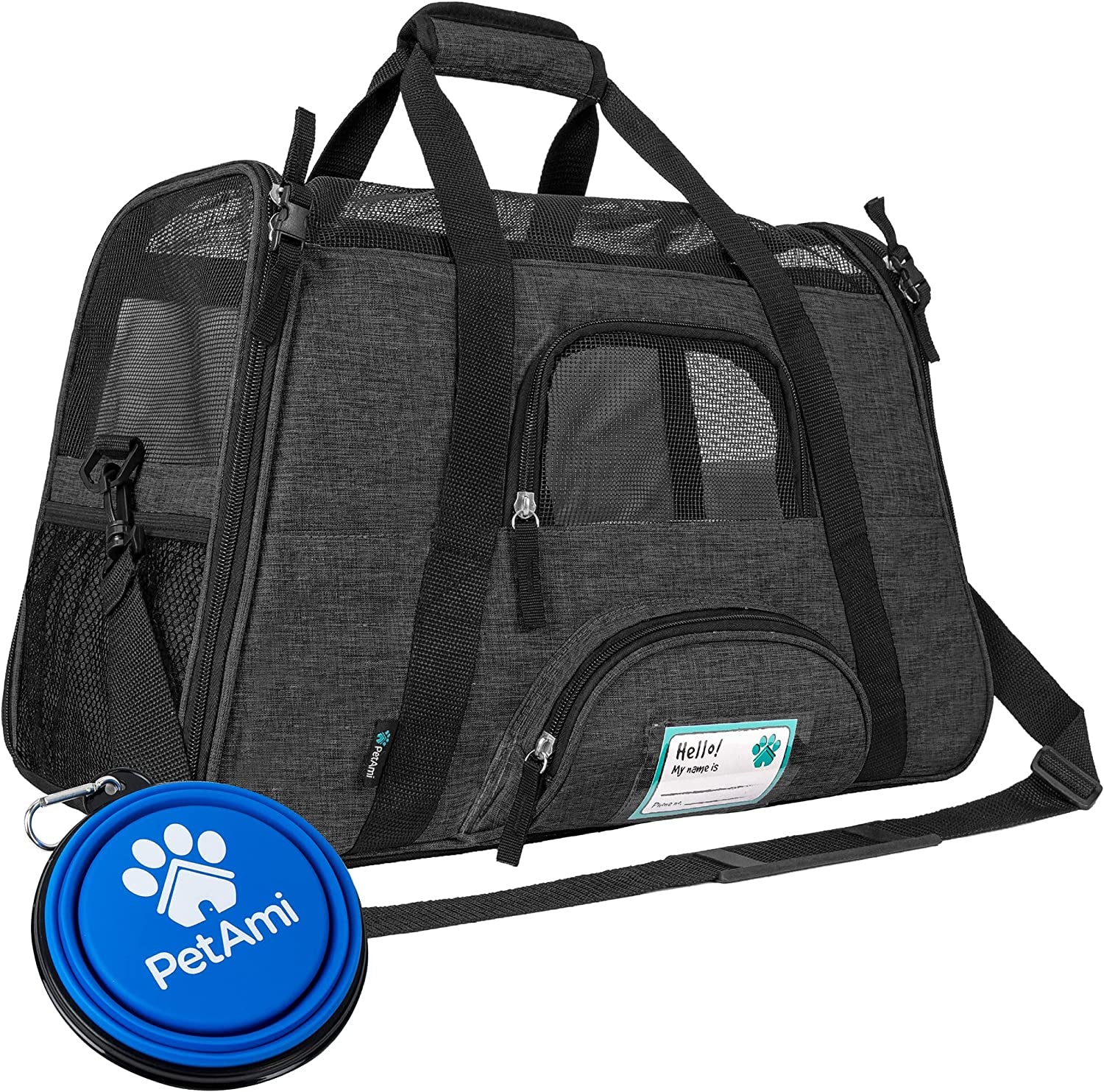 Petami Airline Approved Pet Carrier for Cat, Soft Sided Dog Carrier for Small Dog