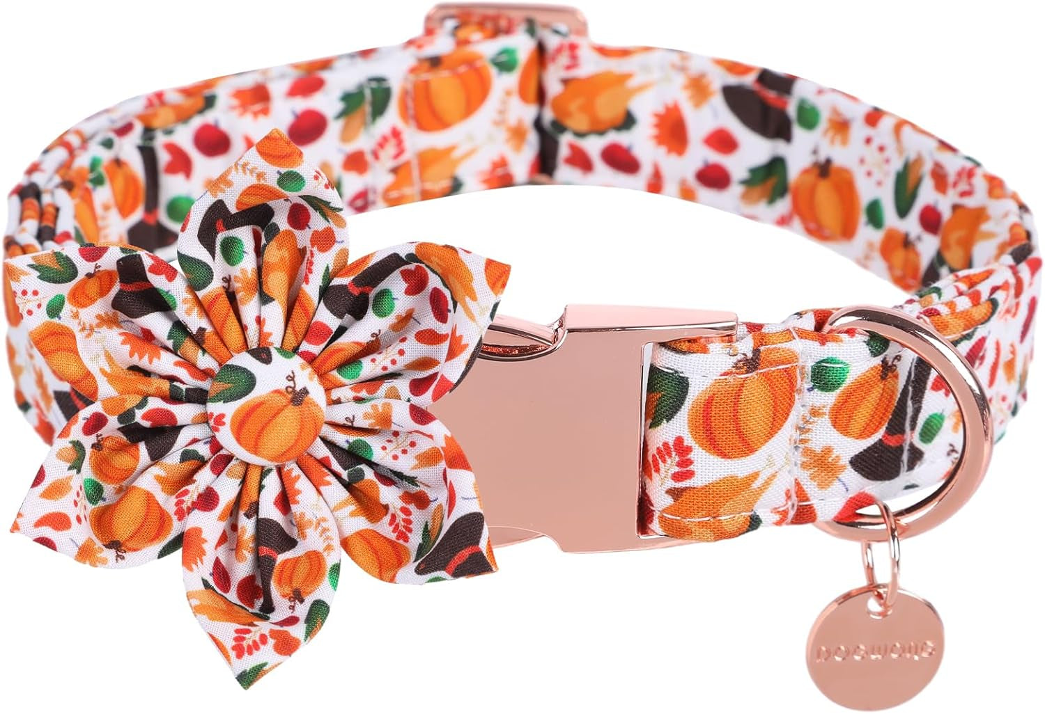 DOGWONG Hemp Cotton Dog Collar with Bow