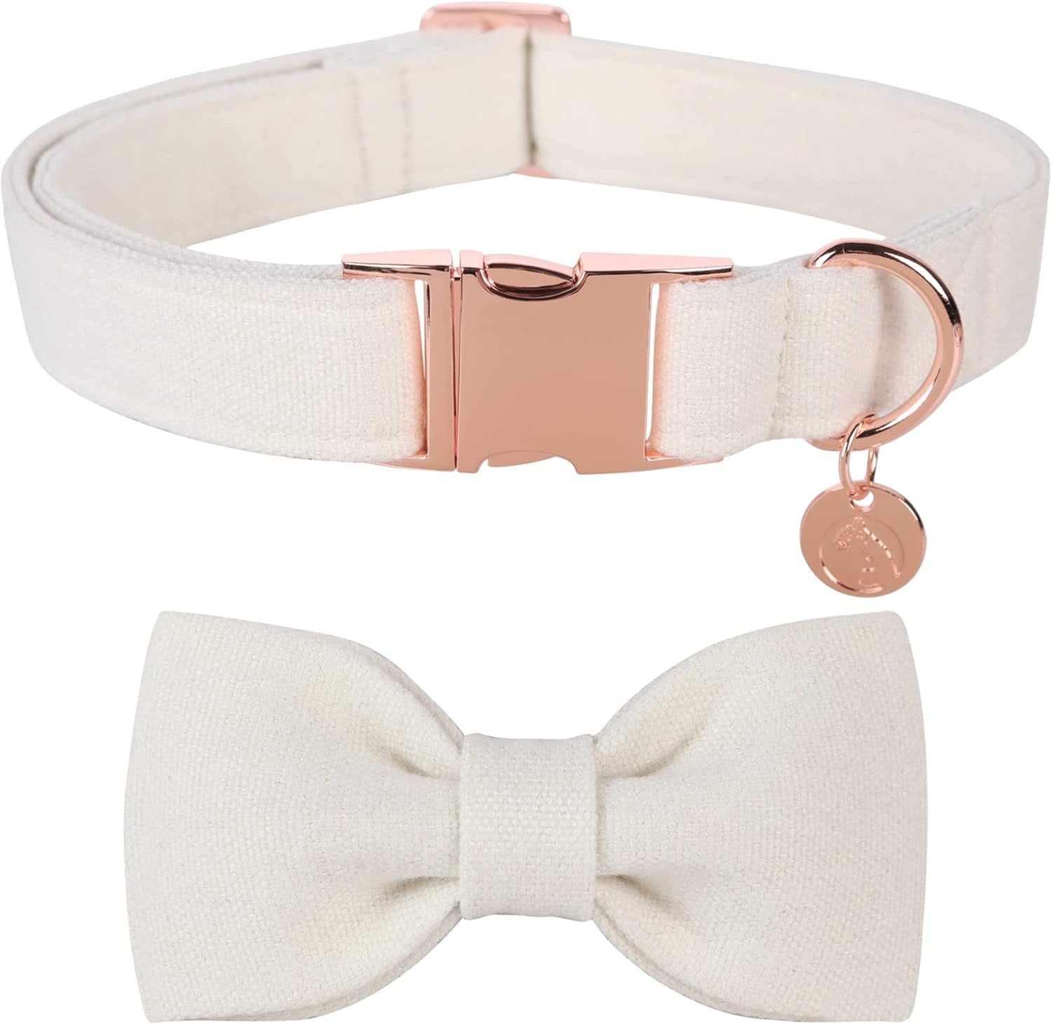 DOGWONG Hemp Cotton Dog Collar with Bow
