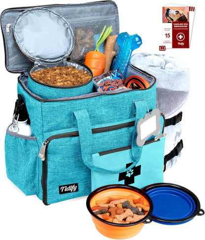 Dog Travel Bag Airline Approved Travel Set for Dog and Cat