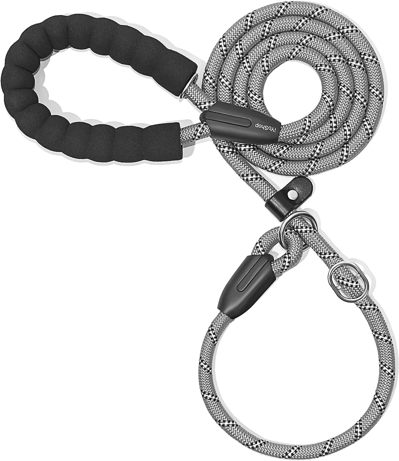 Iyoshop Durable Slip Lead Dog Leash with Padded Handle and Highly Reflective Threads, No Pull Dog Training Leash, (3/8" X 6 FT, Baby Pink)