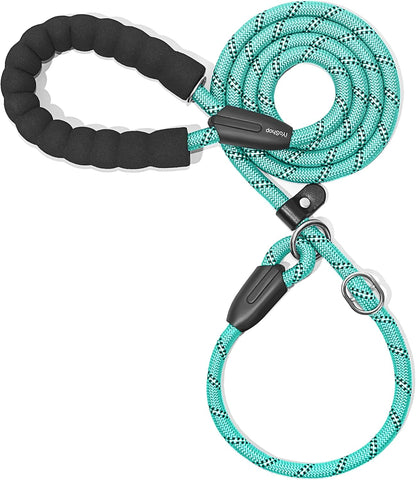 Iyoshop Durable Slip Lead Dog Leash with Padded Handle and Highly Reflective Threads, No Pull Dog Training Leash, (3/8" X 6 FT, Baby Pink)