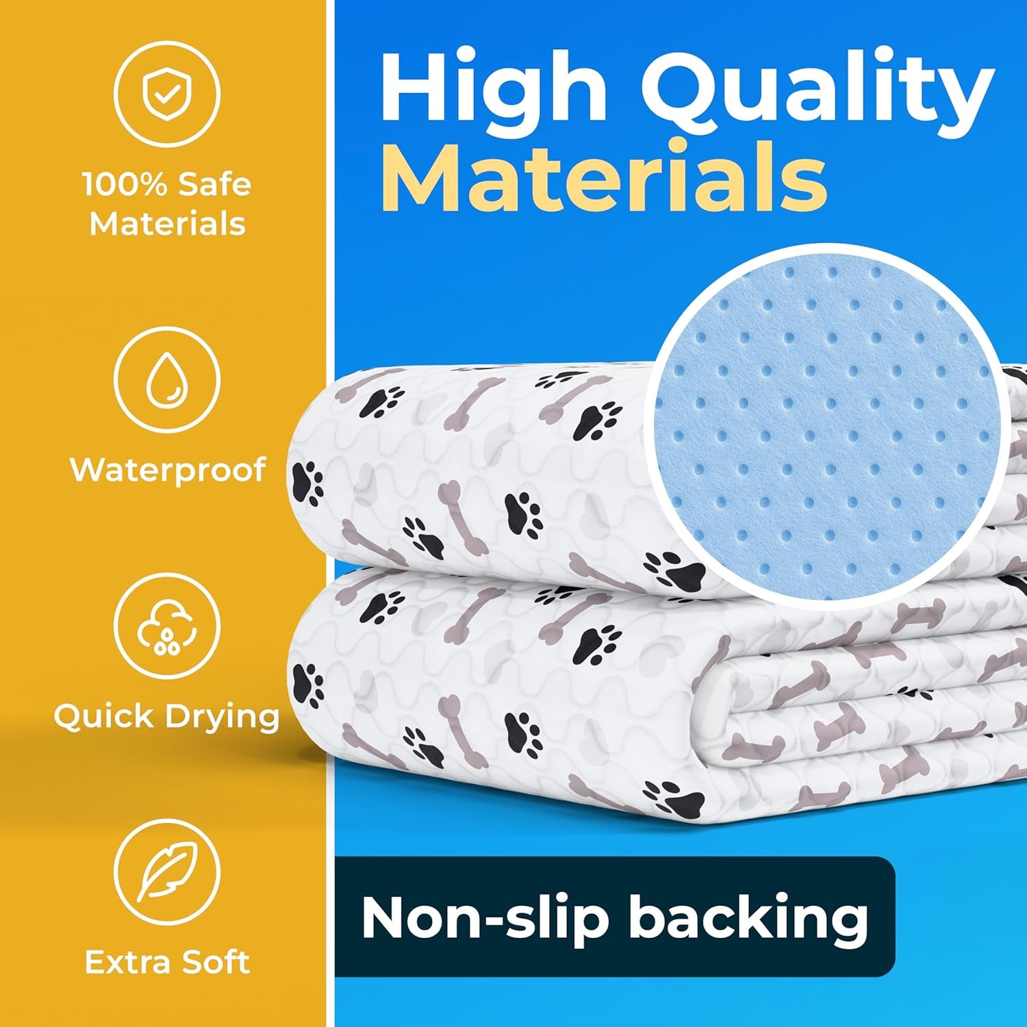 GREEN LIFESTYLE Washable Pee Pads for Dogs 
