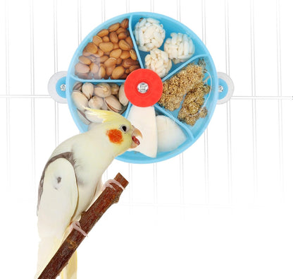 Bird Creative Foraging System Wheel Seed Food Ball Rotate Training Toy