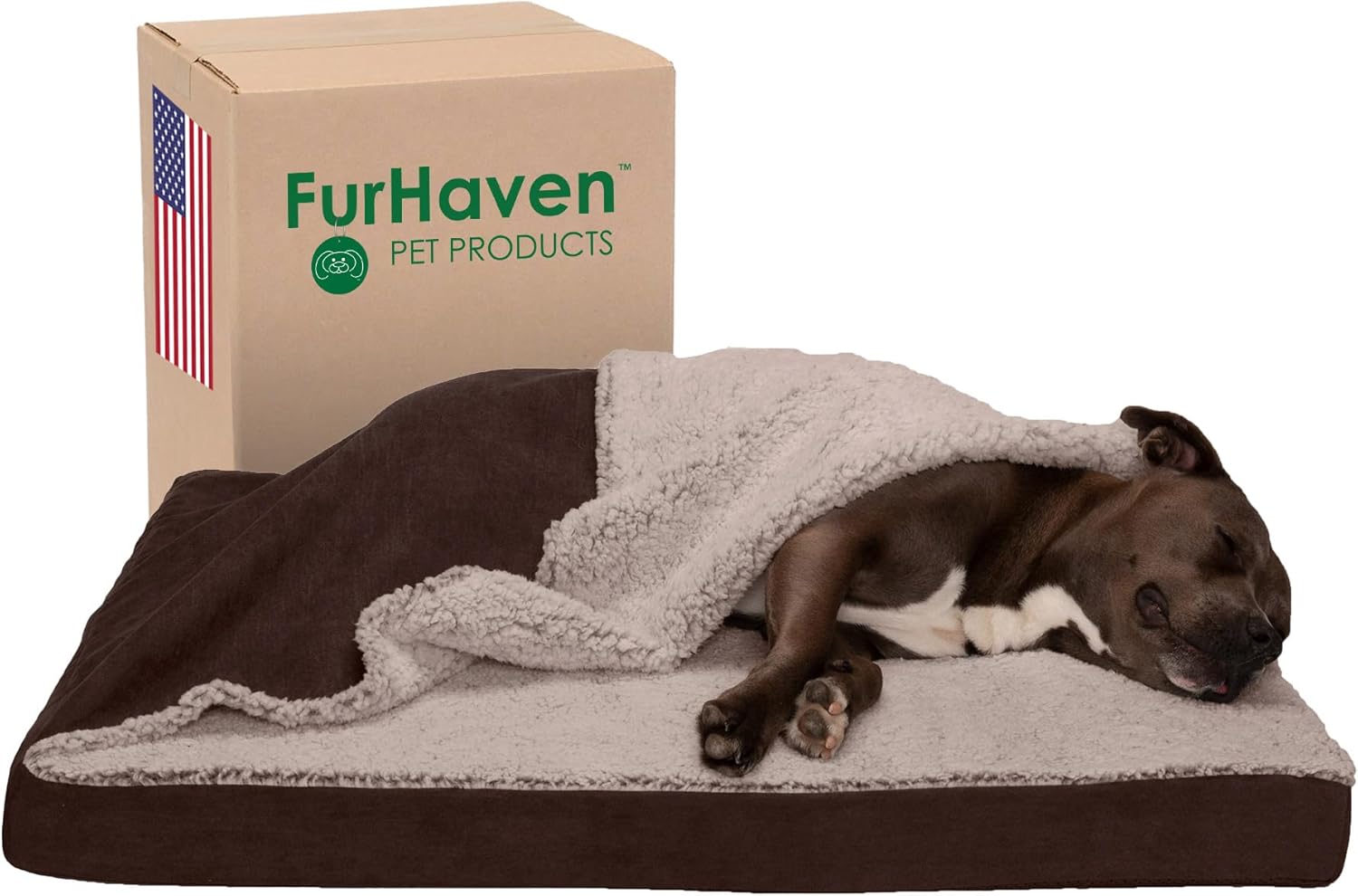 Furhaven Cooling Gel Dog Bed for Medium/Small Dogs 