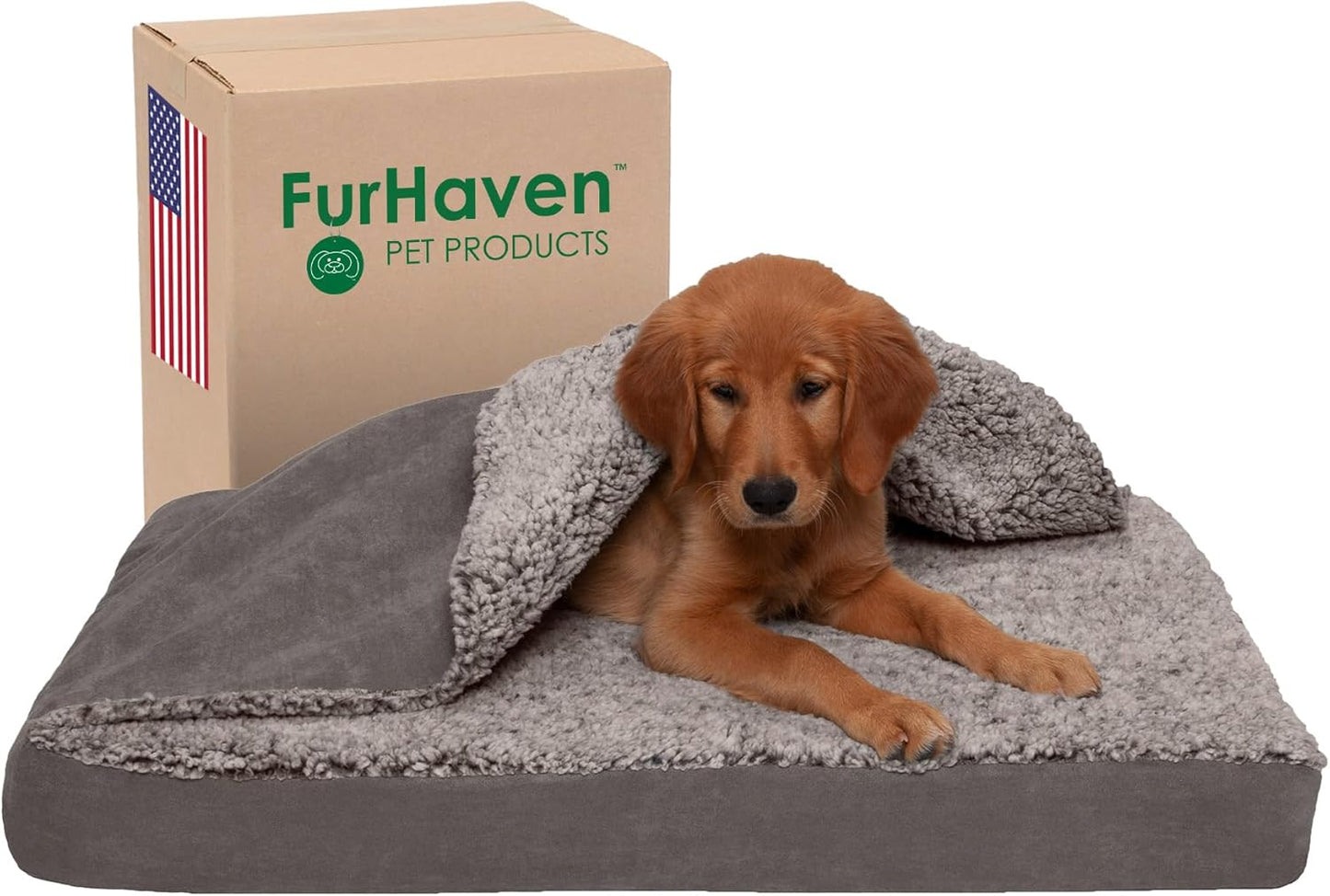 Furhaven Cooling Gel Dog Bed for Medium/Small Dogs 