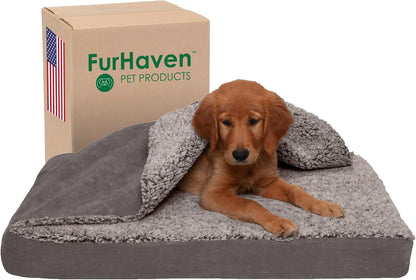 Furhaven Cooling Gel Dog Bed for Medium/Small Dogs 