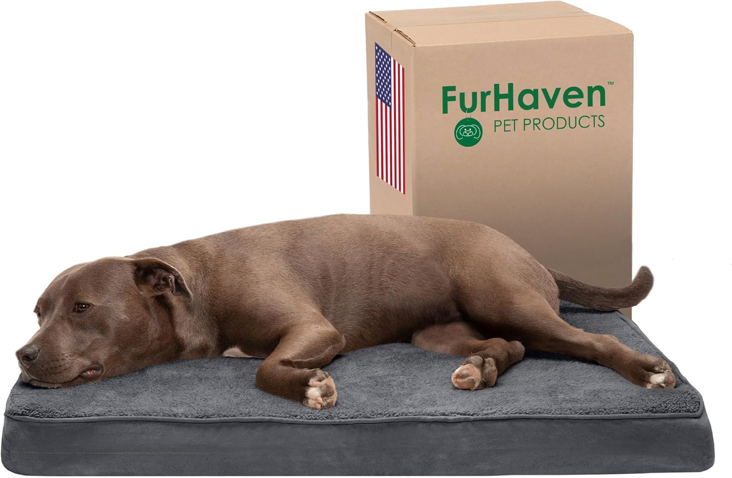 Furhaven Cooling Gel Dog Bed for Medium/Small Dogs 