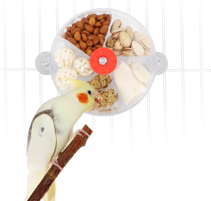 Bird Creative Foraging System Wheel Seed Food Ball Rotate Training Toy