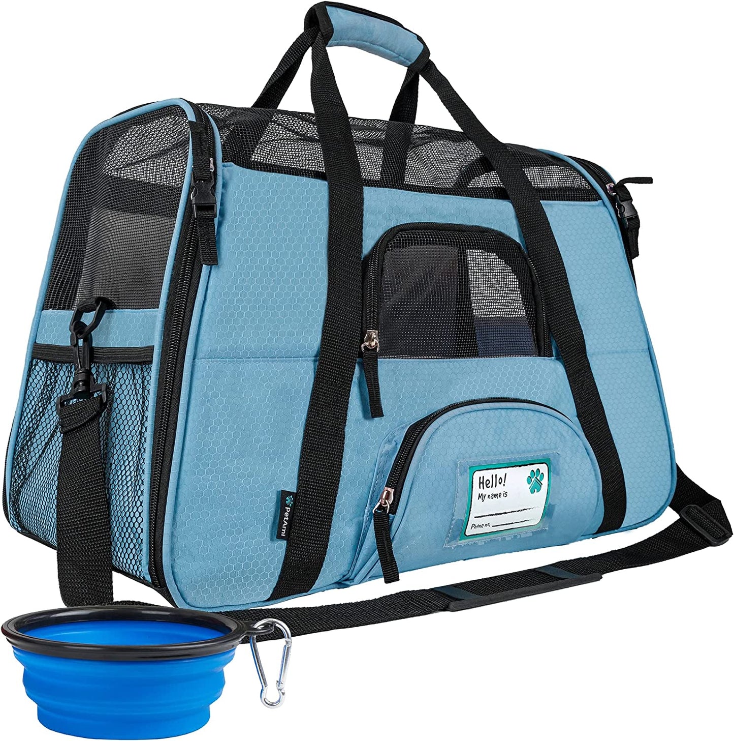 Petami Airline Approved Pet Carrier for Cat, Soft Sided Dog Carrier for Small Dog