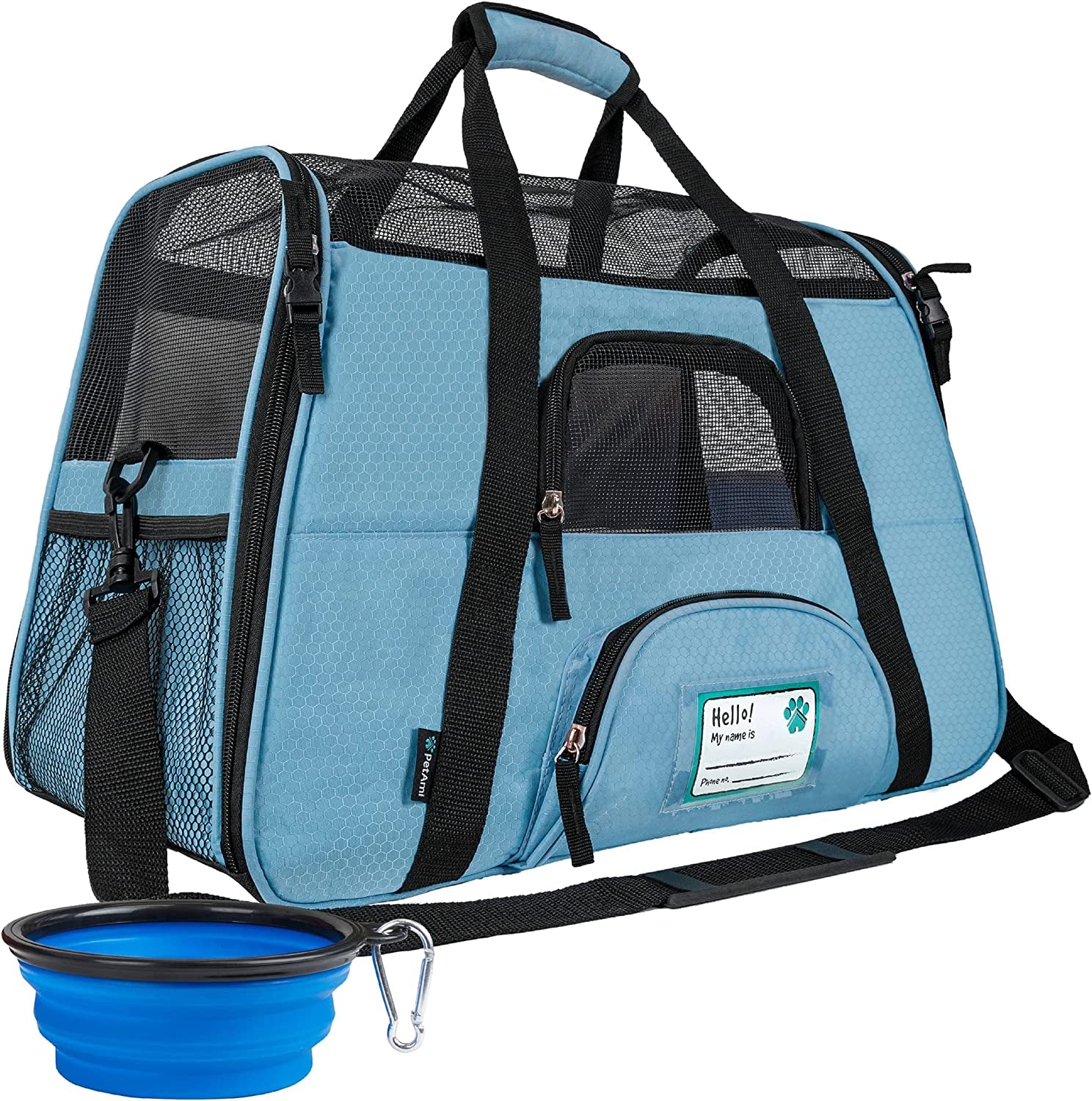 Petami Airline Approved Pet Carrier for Cat, Soft Sided Dog Carrier for Small Dog