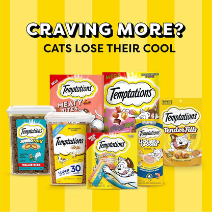 Temptations Creamy Puree Squeezable Lickable Wet Cat Treats with Salmon, 0.42 Oz. Tubes, 24 Count