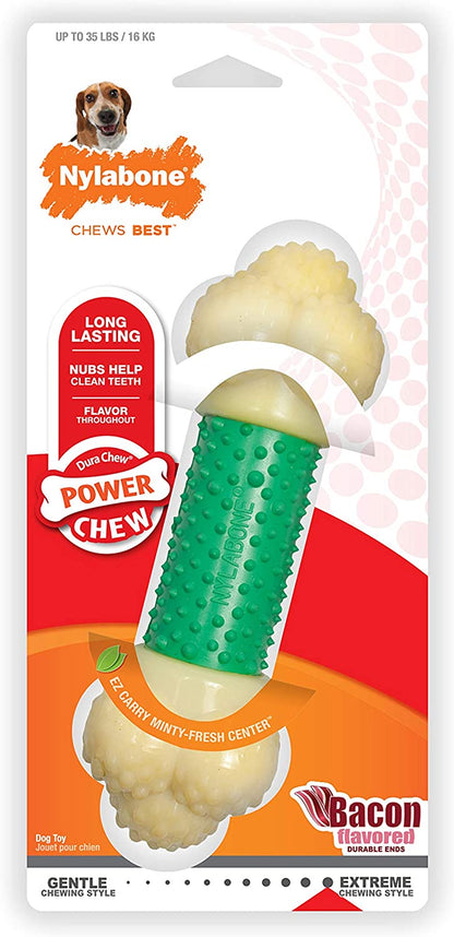 Nylabone Double Action Bone Power Chew Toy for Dogs